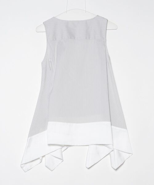 mikomori(ミコモリ)の「HANDKERCHIEF HEM TUNIC(C0381)(Tシャツ/カットソー・レディース・ホワイト×ネイビー/ホワイト×グレー・FREE)」の5枚目の写真