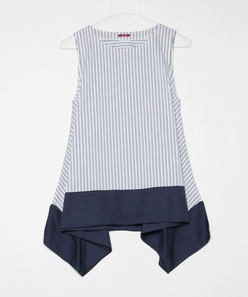 mikomori(ミコモリ)の「HANDKERCHIEF HEM TUNIC(C0381)(Tシャツ/カットソー・レディース・ホワイト×ネイビー/ホワイト×グレー・FREE)」の6枚目の写真