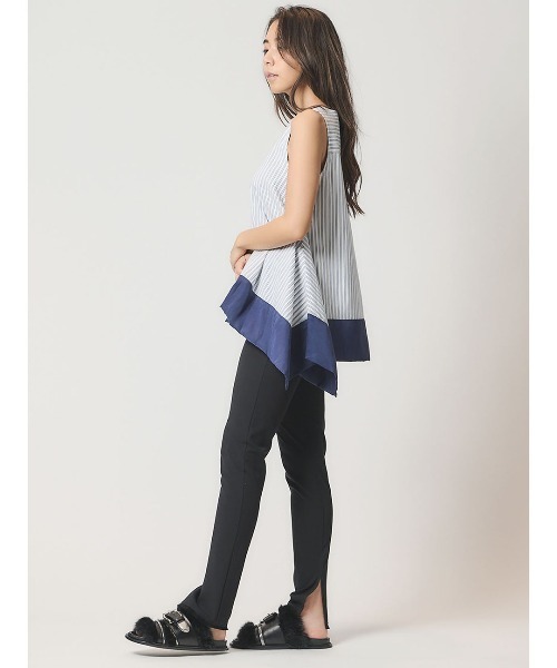 mikomori(ミコモリ)の「HANDKERCHIEF HEM TUNIC(C0381)(Tシャツ/カットソー・レディース・ホワイト×ネイビー/ホワイト×グレー・FREE)」の14枚目の写真