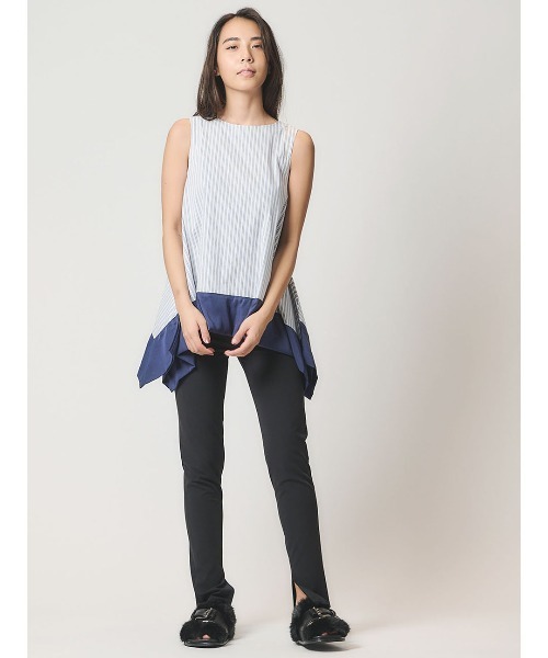mikomori(ミコモリ)の「HANDKERCHIEF HEM TUNIC(C0381)(Tシャツ/カットソー・レディース・ホワイト×ネイビー/ホワイト×グレー・FREE)」の15枚目の写真