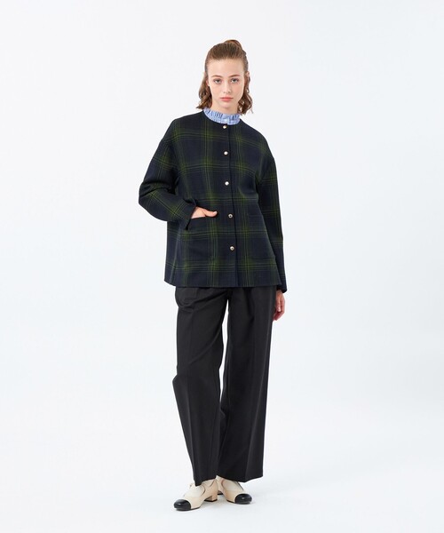 MACKINTOSH PHILOSOPHY(マッキントッシュ フィロソフィー)の「【IVENREY MIDDLE(イベンリーミドル)】ウール製(ノーカラーコート・レディース・チャコールグレー/ダークネイビー/ベージュ・36/38)」の7枚目の写真