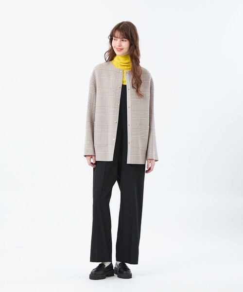 MACKINTOSH PHILOSOPHY(マッキントッシュ フィロソフィー)の「【IVENREY MIDDLE(イベンリーミドル)】ウール製(ノーカラーコート・レディース・チャコールグレー/ダークネイビー/ベージュ・36/38)」の9枚目の写真