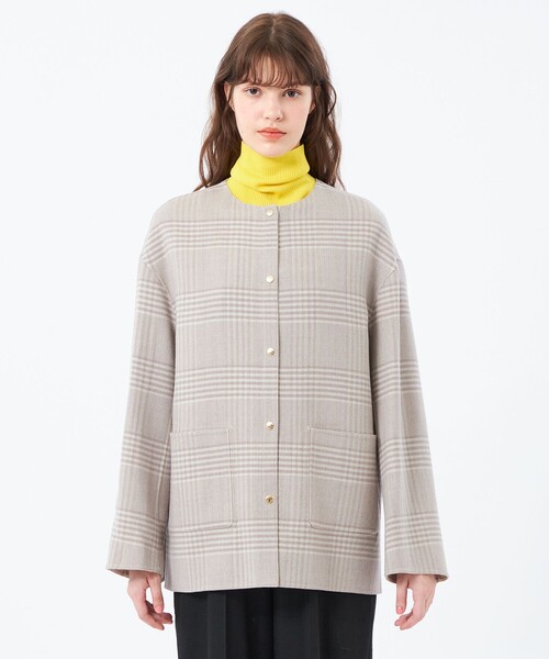 MACKINTOSH PHILOSOPHY(マッキントッシュ フィロソフィー)の「【IVENREY MIDDLE(イベンリーミドル)】ウール製(ノーカラーコート・レディース・チャコールグレー/ダークネイビー/ベージュ・36/38)」の11枚目の写真