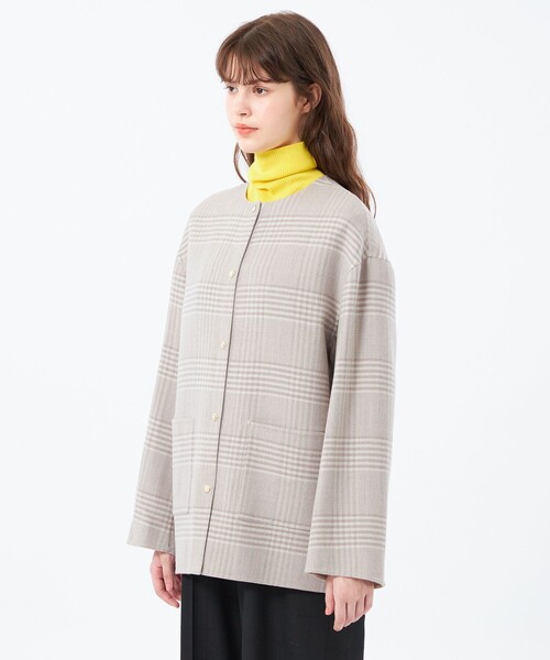 MACKINTOSH PHILOSOPHY(マッキントッシュ フィロソフィー)の「【IVENREY MIDDLE(イベンリーミドル)】ウール製(ノーカラーコート・レディース・チャコールグレー/ダークネイビー/ベージュ・36/38)」の12枚目の写真
