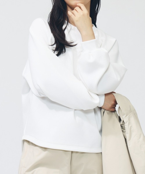 NEW BALANCE(ニューバランス)の「【別注】ニューバランス New Balance THE CITY ラウンドテイルプルオーバー 限定コラボ(Tシャツ/カットソー・レディース・ブルー/ブラウン/ホワイト・M/L)」の2枚目の写真