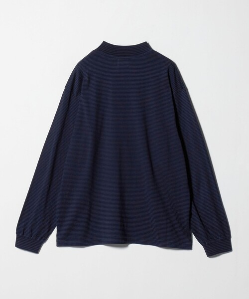 Yonetomi（ヨネトミ）の「【別注】＜Yonetomi＞ボーダー モックネック ロングスリーブTシャツ（Tシャツ/カットソー・メンズ・ダークブラウン/ダークグレー/ネイビー・4/3/1/2）」の18枚目の写真