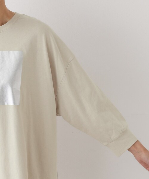 Dessin（デッサン）の「【洗える】箔プリントロングTシャツ（Tシャツ/カットソー・レディース・ナチュラル/ホワイト系/ブラウン系その他・00/01/02/03）」の20枚目の写真