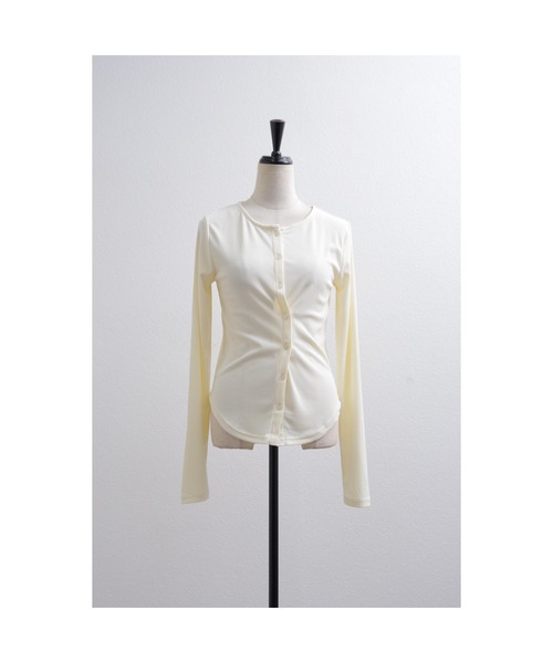 leimn（レイムン）の「2WAYボタンカーデ（Tシャツ/カットソー・レディース・アイボリー/ブラック・FREE）」の16枚目の写真