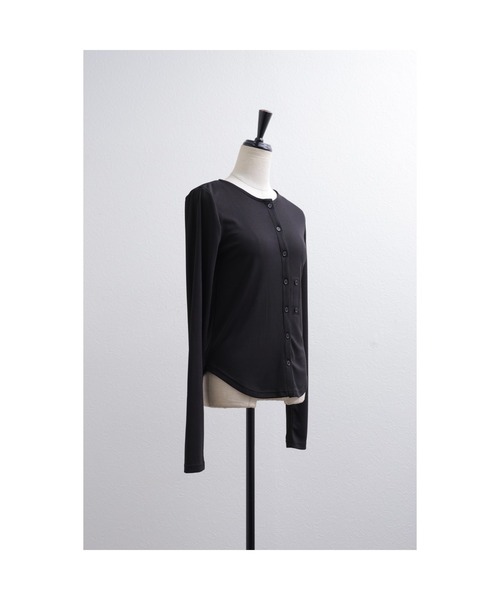 leimn（レイムン）の「2WAYボタンカーデ（Tシャツ/カットソー・レディース・アイボリー/ブラック・FREE）」の10枚目の写真