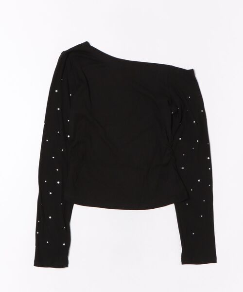 UP START（アップスタート）の「【LAMPOON】ビジューオフショルカットソー（Tシャツ/カットソー・レディース・ホワイト/ブラック・MEDIUM/LARGE/SMALL）」の9枚目の写真