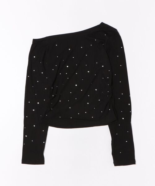 UP START（アップスタート）の「【LAMPOON】ビジューオフショルカットソー（Tシャツ/カットソー・レディース・ホワイト/ブラック・MEDIUM/LARGE/SMALL）」の10枚目の写真