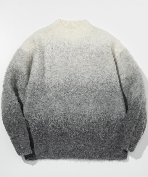 AKM Contemporary（エイケイエムコンテンポラリー）の「【WEB・直営店限定】AKM Contemporary(エイケイエムコンテンポラリー)モヘア オーバーサイズ グラデーション ニット(保温性/起毛)（ニット/セーター・メンズ・ブラック/ホワイト/ブラウン・S/M/L/XL）」の21枚目の写真