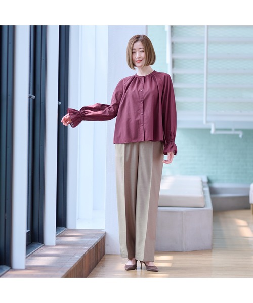 AOYAMA（アオヤマ）の「長袖 シアーブラウス（シャツ/ブラウス）」 - WEAR