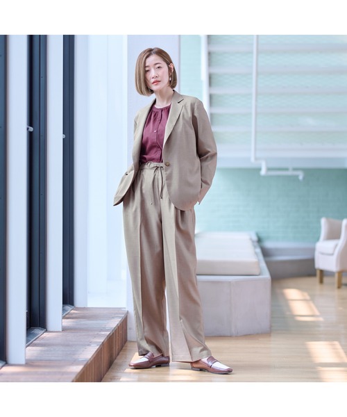 AOYAMA（アオヤマ）の「長袖　シアーブラウス（シャツ/ブラウス・レディース・グレー/ボルドー・L/M/S）」の15枚目の写真