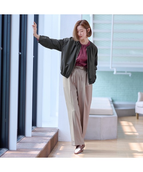 AOYAMA（アオヤマ）の「長袖　シアーブラウス（シャツ/ブラウス・レディース・グレー/ボルドー・L/M/S）」の16枚目の写真