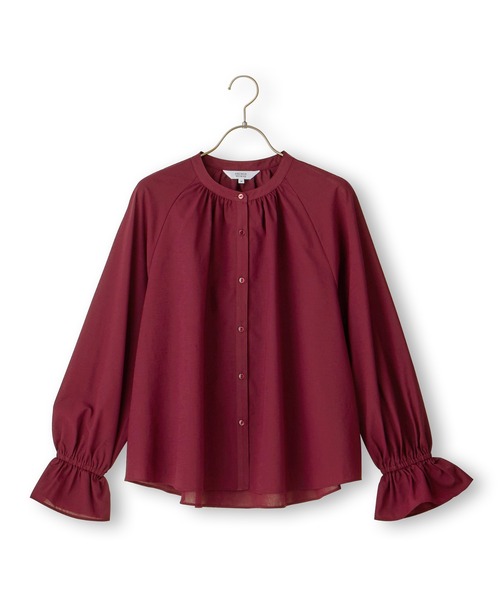 AOYAMA（アオヤマ）の「長袖　シアーブラウス（シャツ/ブラウス・レディース・グレー/ボルドー・L/M/S）」の17枚目の写真