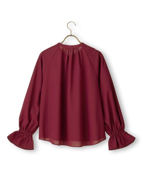 AOYAMA（アオヤマ）の「長袖　シアーブラウス（シャツ/ブラウス・レディース・グレー/ボルドー・L/M/S）」の18枚目の写真