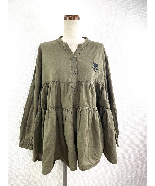 Rydia(リディア)の「ティアードブラウス(シャツ/ブラウス・レディース・ブラック/カーキ/ネイビー・M)」の1枚目の写真