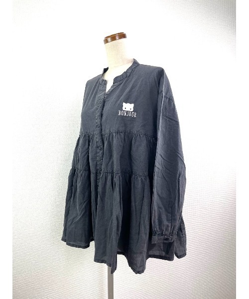 Rydia(リディア)の「ティアードブラウス(シャツ/ブラウス・レディース・ブラック/カーキ/ネイビー・M)」の4枚目の写真