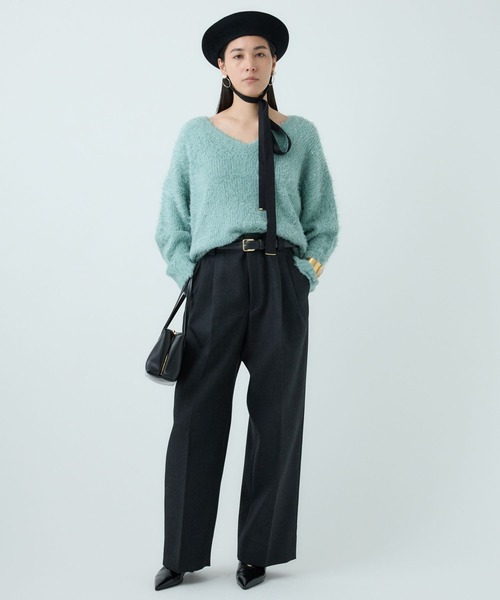 Chaos（カオス）の「Chaos(カオス)/ シルファーＶネックニット（ニット/セーター・レディース・アイボリー/ミント・FREE）」の13枚目の写真