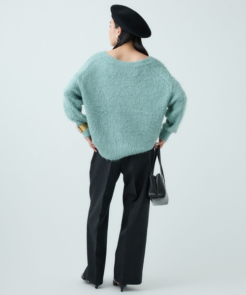 Chaos（カオス）の「Chaos(カオス)/ シルファーＶネックニット（ニット/セーター・レディース・アイボリー/ミント・FREE）」の17枚目の写真