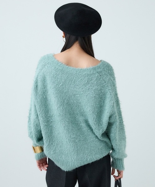 Chaos（カオス）の「Chaos(カオス)/ シルファーＶネックニット（ニット/セーター・レディース・アイボリー/ミント・FREE）」の22枚目の写真