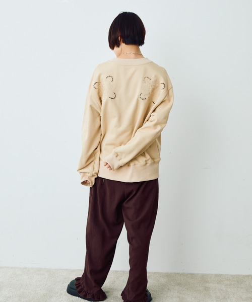 Crisp（クリスプ）の「ヴィンテージカットワークデザインスウェット（スウェット・レディース・アイボリー/グリーン・FREE）」の13枚目の写真