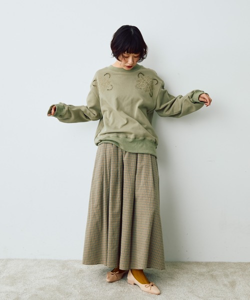 Crisp（クリスプ）の「ヴィンテージカットワークデザインスウェット（スウェット・レディース・アイボリー/グリーン・FREE）」の20枚目の写真