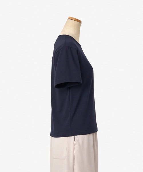 THOUSAND MILE（サウザンドマイル）の「[L's]SHORT SLEEVE COMPACT T-SHIRT T/C JERSEY/ショートスリーブコンパクトTシャツ（Tシャツ/カットソー・レディース・ブラック/チャコールグレー/ネイビー/グレー/グリーン/ホワイト・FREE）」の12枚目の写真