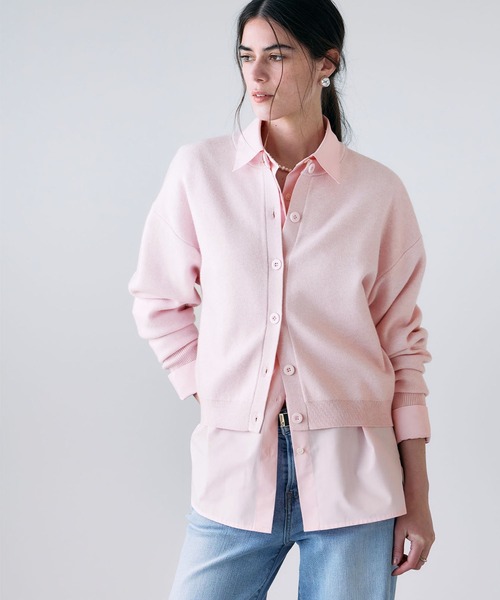 N.O.R.C（ノーク）の「【ZOZO限定】ファンクションイージーニットカーディガン（カーディガン/ボレロ・レディース・ブラック/チャコール/ブルー/アイボリー/ベビーピンク・フリー）」の5枚目の写真