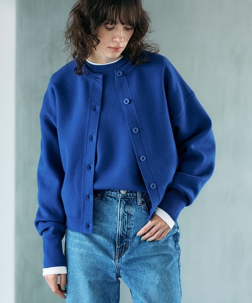 N.O.R.C（ノーク）の「【ZOZO限定】ファンクションイージーニットカーディガン（カーディガン/ボレロ・レディース・ブラック/チャコール/ブルー/アイボリー/ベビーピンク・フリー）」の4枚目の写真