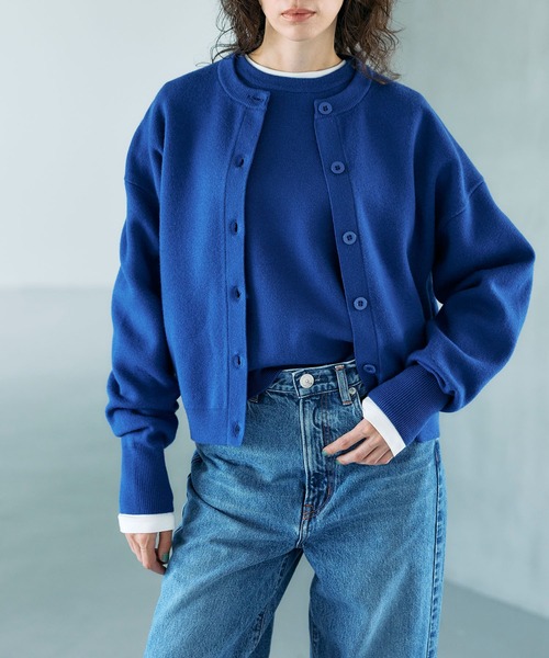 N.O.R.C（ノーク）の「【ZOZO限定】ファンクションイージーニットカーディガン（カーディガン/ボレロ・レディース・ブラック/チャコール/ブルー/アイボリー/ベビーピンク・フリー）」の15枚目の写真