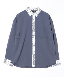 SlashDate（スラッシュデイト）の「【70】ナチュラルストレッチ 総柄クレリックシャツ（シャツ/ブラウス・レディース）」