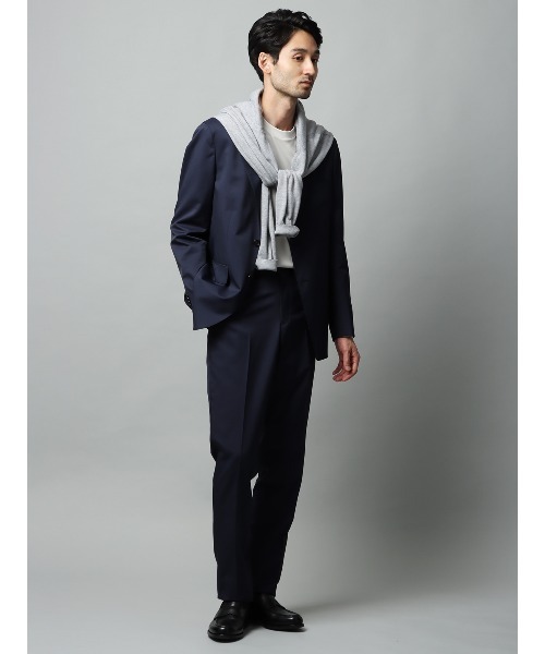SUIT SQUARE(スーツスクエア)の「タートルネックTシャツ 長袖 ウォッシャブル 形態安定 シルケットスムースコットン 無地(Tシャツ/カットソー・メンズ・グレー系/ブラック系/ホワイト系・S/M/L/LL)」の17枚目の写真