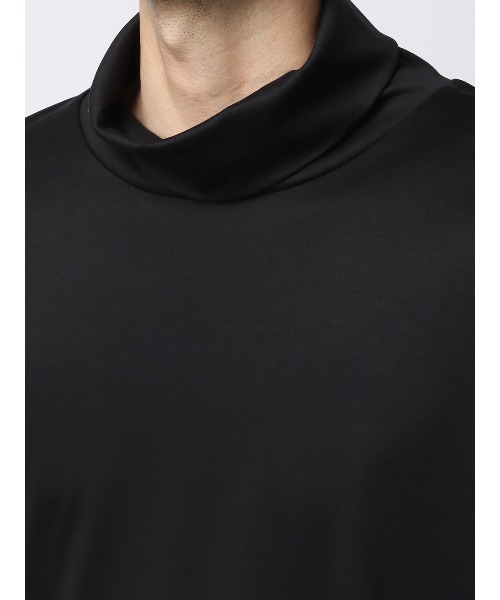 SUIT SQUARE(スーツスクエア)の「タートルネックTシャツ 長袖 ウォッシャブル 形態安定 シルケットスムースコットン 無地(Tシャツ/カットソー・メンズ・グレー系/ブラック系/ホワイト系・S/M/L/LL)」の21枚目の写真
