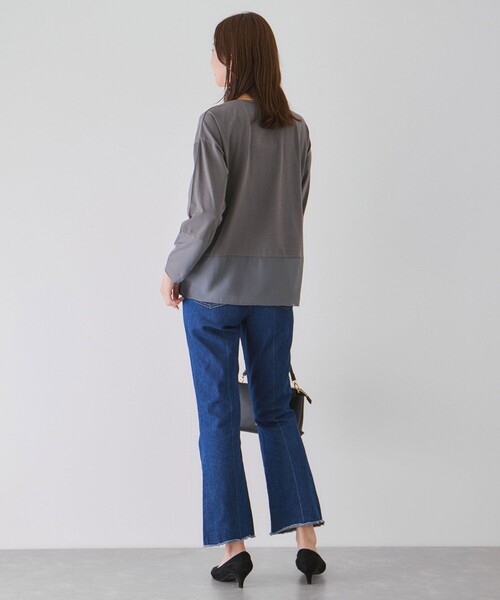 Jayro(ジャイロ)の「シアーデザインカットソー(Tシャツ/カットソー・レディース・ベージュ系その他/ブラック/チャコールグレー/ホワイト系その他・M)」の17枚目の写真