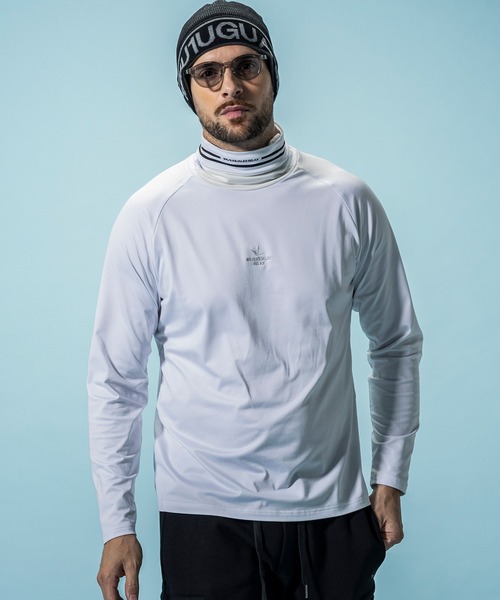 1PIU1UGUALE3 RELAX裏起毛ブランドロゴ ハイネック保温性/通気性 1PIU1UGUALE3 RELAX(ウノピゥウノウグァーレトレ リラックス)裏起毛