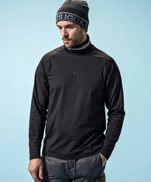 1PIU1UGUALE3 RELAX(ウノピゥウノウグァーレトレ リラックス)裏起毛 ブランドロゴ ハイネック ロングTシャツ(保温性/通気性)