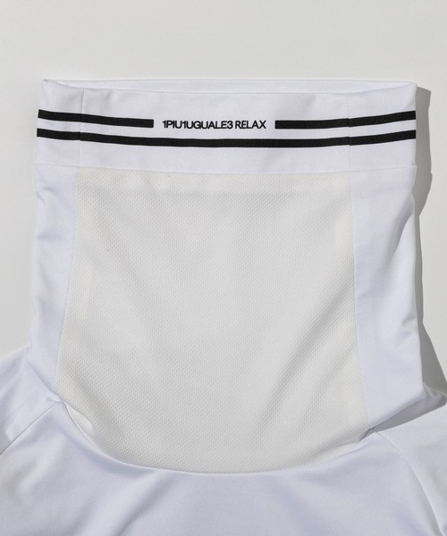 1PIU1UGUALE3 RELAX (ウノピゥウノウグァーレトレ リラックス)の「1PIU1UGUALE3 RELAX(ウノピゥウノウグァーレトレ リラックス)裏起毛 ブランドロゴ ハイネック ロングTシャツ(保温性/通気性)(Tシャツ/カットソー・メンズ・ホワイト/ブラック・S/M/L/XL/XXL)」の3枚目の写真