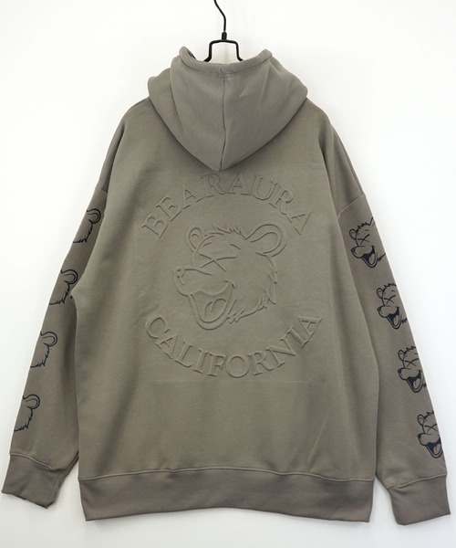 Burner（バーナー）の「【GROOVY STORE】ワイドシルエット デザインプルオーバーフーディー 裏起毛（パーカー・メンズ・ホワイト×グレー/杢グレー/ブラック/ブラック系その他2/スミクロ/ホワイト/ネイビー系/スモーキーグリーン系/ブラック系その他3/ホワイト系2/ライトブラック/ホワイト系3/グレイッシュベージュ・M/L/LL）」の11枚目の写真