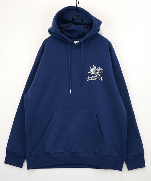 Burner（バーナー）の「【GROOVY STORE】ワイドシルエット デザインプルオーバーフーディー 裏起毛（パーカー・メンズ・ホワイト×グレー/杢グレー/ブラック/ブラック系その他2/スミクロ/ホワイト/ネイビー系/スモーキーグリーン系/ブラック系その他3/ホワイト系2/ライトブラック/ホワイト系3/グレイッシュベージュ・M/L/LL）」の20枚目の写真