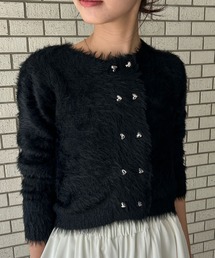 Ampirula（アンピルーラ）の「【2025AW】ニット 長袖 シャギー ニットカーディガン ショート丈 トップス 冬 秋 秋冬 レディース（カーディガン/ボレロ・レディース）」