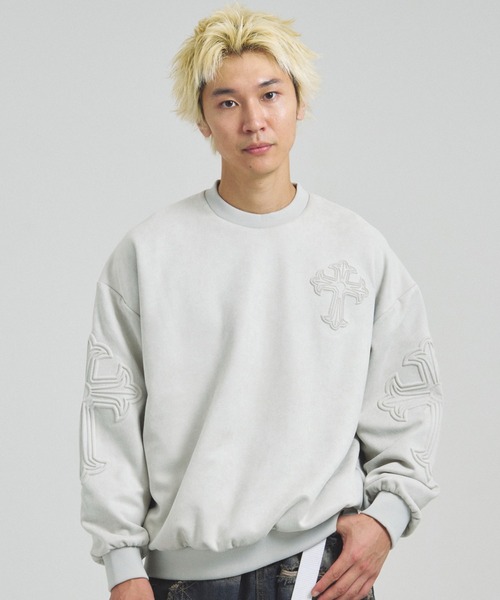 GALLIS ADDICTION(ガリスアディクション)の「GA SUEDE EMBOSS CREW(スウェット・メンズ・ブラック/アイボリー・M/L)」の15枚目の写真