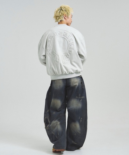 GALLIS ADDICTION(ガリスアディクション)の「GA SUEDE EMBOSS CREW(スウェット・メンズ・ブラック/アイボリー・M/L)」の11枚目の写真