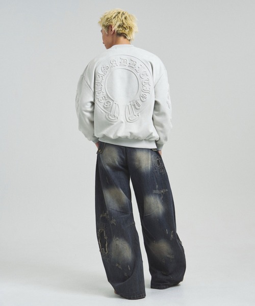 GALLIS ADDICTION(ガリスアディクション)の「GA SUEDE EMBOSS CREW(スウェット・メンズ・ブラック/アイボリー・M/L)」の18枚目の写真