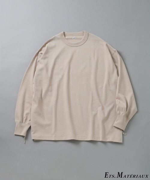 Ets.MATERIAUX(マテリオ)の「ETS.MATERIAUX(マテリオ) GOKUJUKU 天竺 ロングスリーブ(Tシャツ/カットソー・メンズ・ブラック/チャコールグレー/ベージュ系その他/ホワイト/ネイビー・3/2/1)」の4枚目の写真