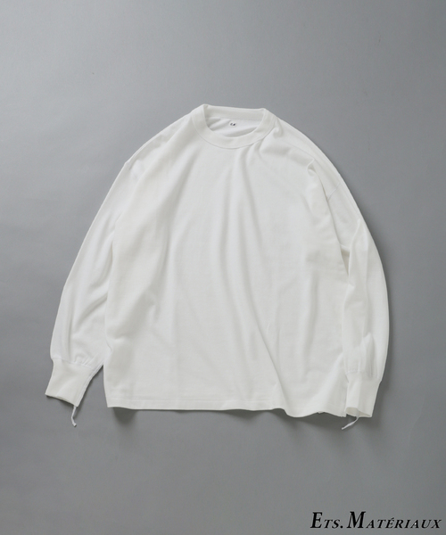 Ets.MATERIAUX(マテリオ)の「ETS.MATERIAUX(マテリオ) GOKUJUKU 天竺 ロングスリーブ(Tシャツ/カットソー・メンズ・ブラック/チャコールグレー/ベージュ系その他/ホワイト/ネイビー・3/2/1)」の2枚目の写真