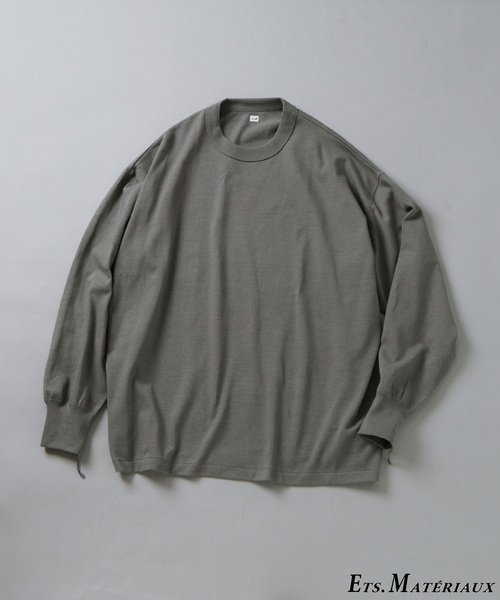 Ets.MATERIAUX(マテリオ)の「ETS.MATERIAUX(マテリオ) GOKUJUKU 天竺 ロングスリーブ(Tシャツ/カットソー・メンズ・ブラック/チャコールグレー/ベージュ系その他/ホワイト/ネイビー・3/2/1)」の1枚目の写真