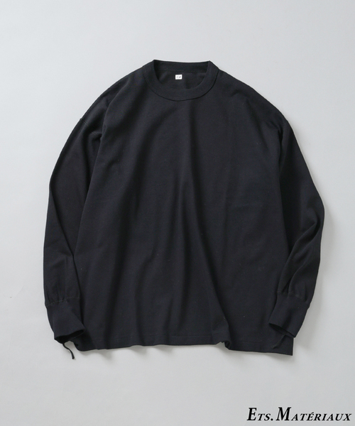Ets.MATERIAUX(マテリオ)の「ETS.MATERIAUX(マテリオ) GOKUJUKU 天竺 ロングスリーブ(Tシャツ/カットソー・メンズ・ブラック/チャコールグレー/ベージュ系その他/ホワイト/ネイビー・3/2/1)」の3枚目の写真