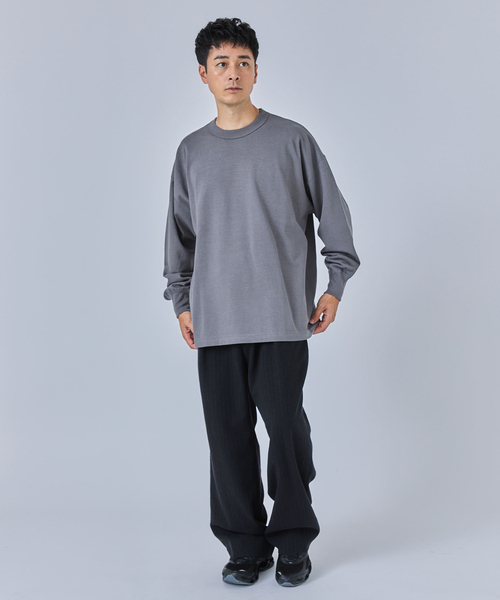 Ets.MATERIAUX(マテリオ)の「ETS.MATERIAUX(マテリオ) GOKUJUKU 天竺 ロングスリーブ(Tシャツ/カットソー・メンズ・ブラック/チャコールグレー/ベージュ系その他/ホワイト/ネイビー・3/2/1)」の6枚目の写真